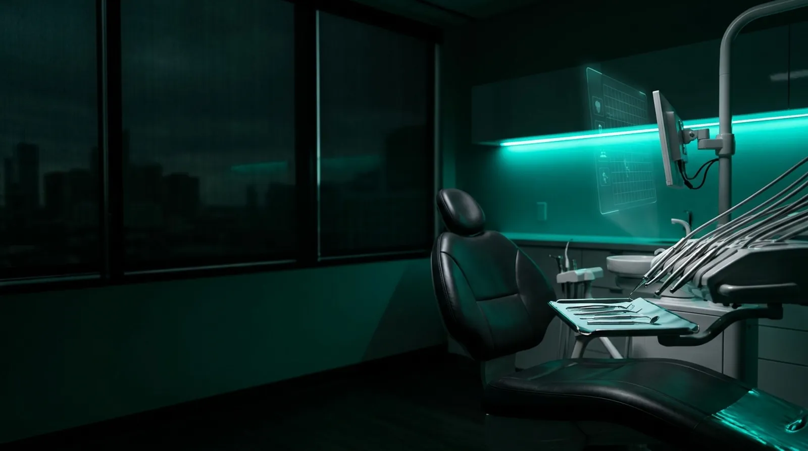 Modern dental office front desk with AI automation