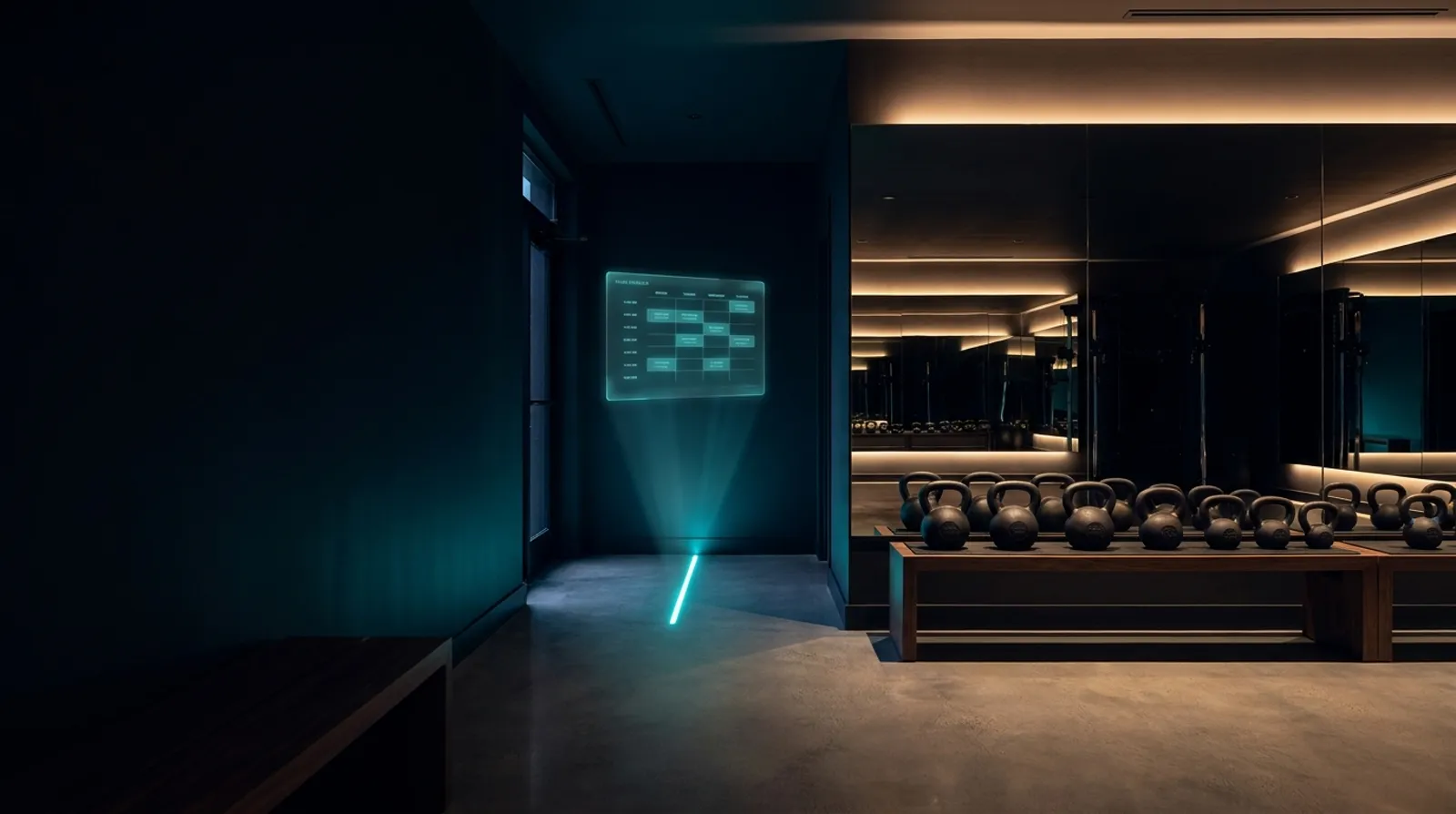 Fitness studio representing AI automation for gyms and wellness centers