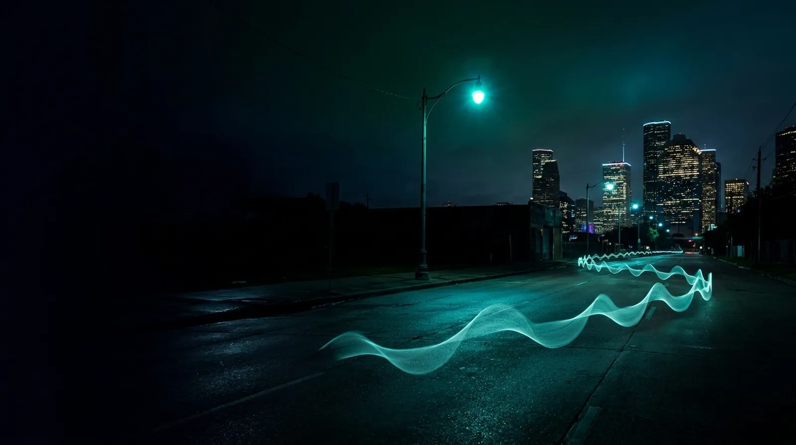 Houston, Texas skyline representing local AI voice agent services