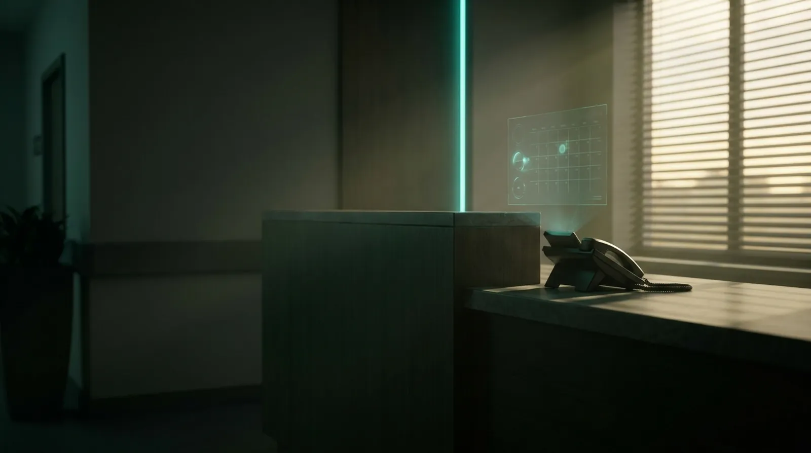 Medical practice front desk supported by AI automation