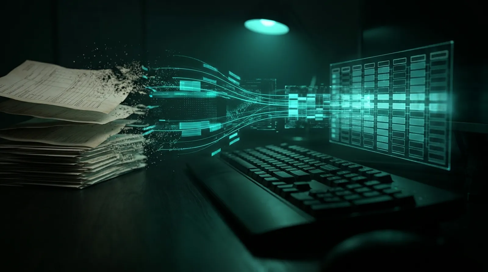 AI workflow automating data entry between business tools
